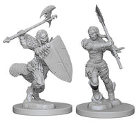 Half-Orc Barbarian Female - Pathfinder Battles Deep Cuts Unpainted Minis