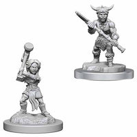 Halfling Barbarians (Male & Female) - Nolzur's Marvelous Unpainted Minis