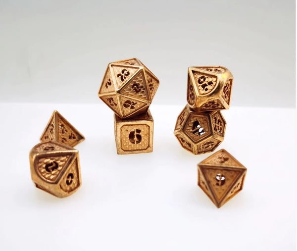 Hollow Wyvern Dice Set Pure Copper - Hymgho