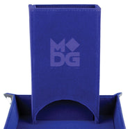 Fold Up Velvet Dice Tower: Blue - MDG