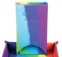 Fold Up Velvet Dice Tower: Watercolor Rainbow - MDG