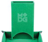 Fold Up Velvet Dice Tower: Green - MDG