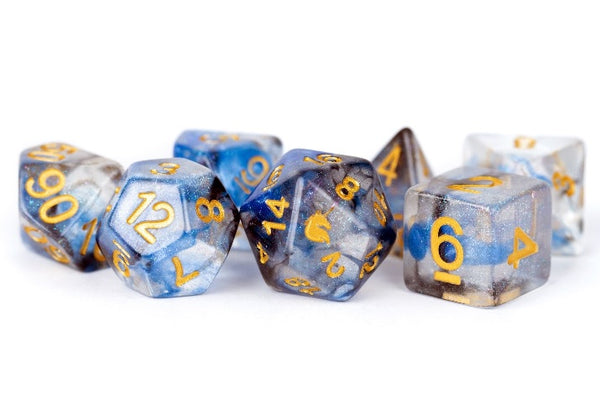 Resin Poly Dice Set Unicorn Artic Storm (7) - MDG