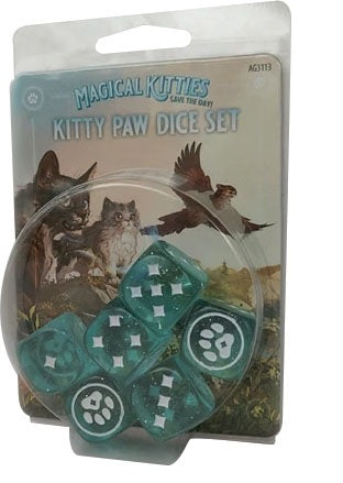 Magical Kitties Save the Day! Kitty Paw Dice Set (d6 20mm) - Atlas Games