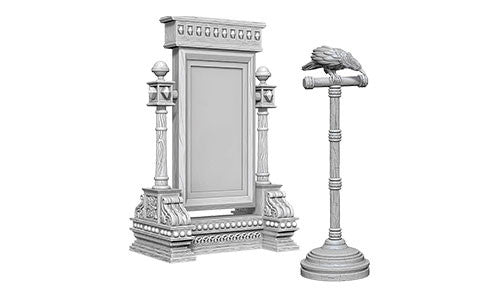 Mirror and Bird on Stand - Deep Cuts Unpainted Minis