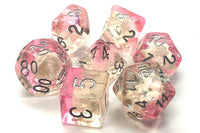 Infused Beach Party Pink Dice Set (7) - Old School Dice & Accessories