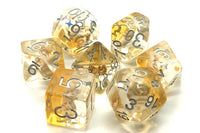 Infused Beach Party Gold Dice Set (7) - Old School Dice & Accessories