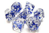 Infused Butterfly Sapphire Dice Set (7) - Old School Dice & Accessories