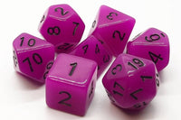 Glow in the Dark Purple Dice Set (7) - Old School Dice & Accessories