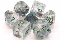 Luminous Blue Moon Dice Set (7) - Old School Dice & Accessories