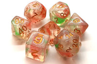 Luminous Rose Garden Dice Set (7) - Old School Dice & Accessories