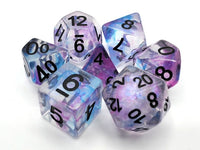 Luminous Silver Stream Dice Set (7) - Old School Dice & Accessories