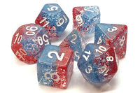 Particles Red Fish Blue Fish Dice Set (7) - Old School Dice & Accessories