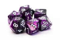 Vorpal Silver & Purple Dice Set (7) - Old School Dice & Accessories