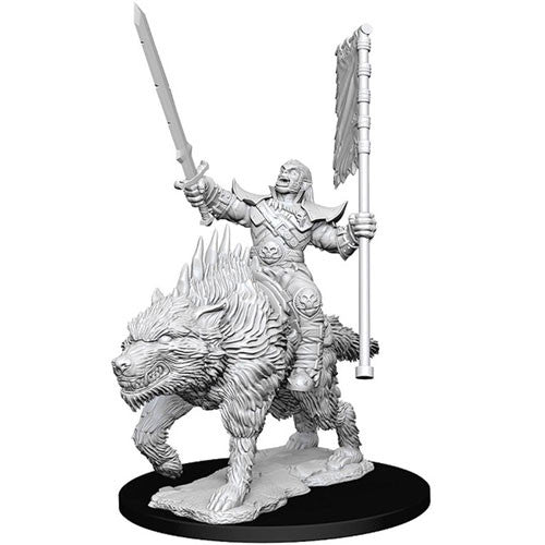 Orc on Dire Wolf - Pathfinder Battles Deep Cuts Unpainted Minis