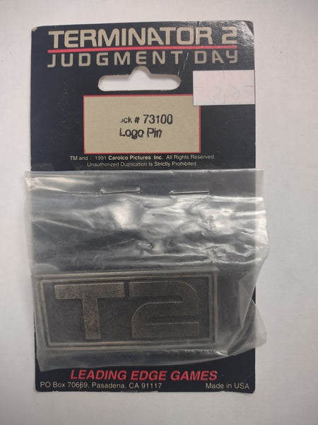 Terminator 2 Judgement Day Logo Pin - Leading Edge Games
