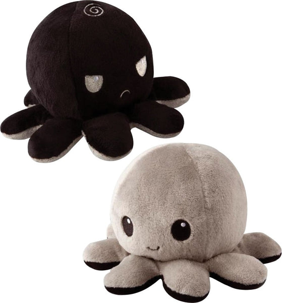 Reversible Octopus Plushie Black and Gray - Teeturtle