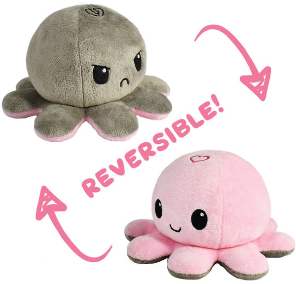 Reversible Octopus Plushie Heart and Broken Heart - Teeturtle