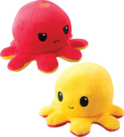 Reversible Octopus Plushie Red and Yellow - Teeturtle