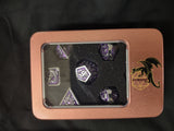 Solid Metal Dragon Dice Purple & Silver - Hymgho Dice