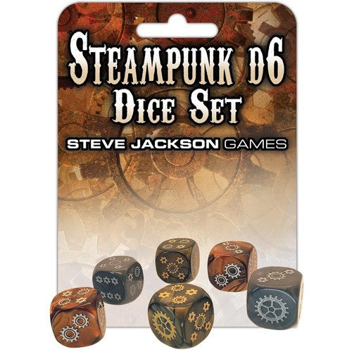 Steampunk D6 Dice Set - Steve Jackson Games