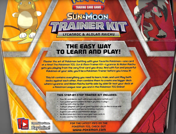 Pokemon TCG Sun & Moon Trainer Kit Lycanroc & Alolan Raichu Box - Poke MantisGamingStudios Pokemon TCG Sun & Moon Trainer Kit Lycanroc & Alolan Raichu Box - Poke MantisGamingStudios