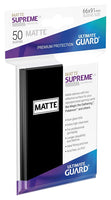 Supreme UX Sleeves Matte Standard Size Black (50) - Ultimate Guard