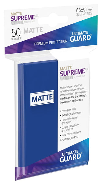 Supreme UX Sleeves Matte Standard Size Blue (50) - Ultimate Guard