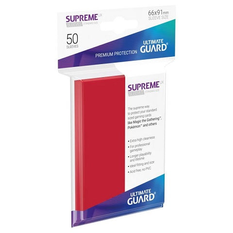 Supreme UX Sleeves Standard Size Red (50) - Ultimate Guard