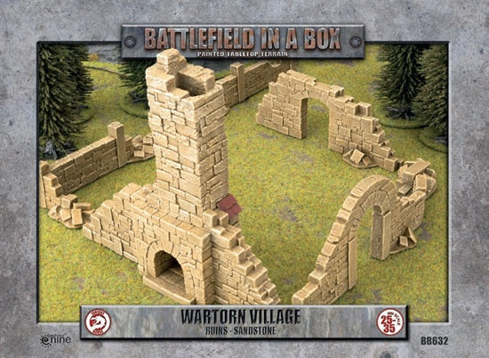 Wartorn Village Sandstone Ruins - Battlefield in a Box