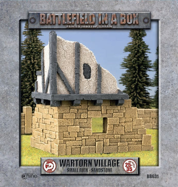 Wartorn Village Sandstone Small Ruin - Battlefield in a Box