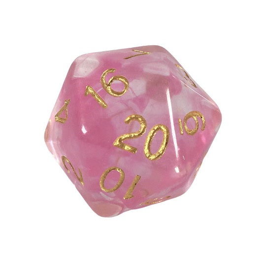 Diffusion Dice XL D20 Rose Gold - Roll 4 Initiative