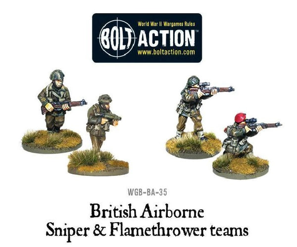 British Airborne Flamethrower & Sniper Teams - Bolt Action