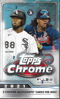 2021 Topps Chrome Baseball Factory Sealed 24 Pack Hobby Box - Sports Cards