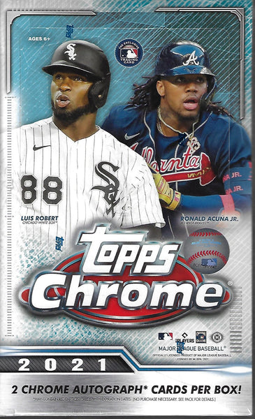 2021 Topps Chrome Baseball Factory Sealed 24 Pack Hobby Box - Sports Cards