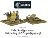 German Fallschirmjager 20mm Flakvierling 38 AA Gun 1943 - 45 - Bolt Action