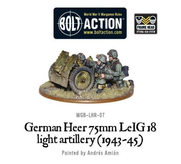 German Heer 75mm Leig 18 Light Artillery - Bolt Action