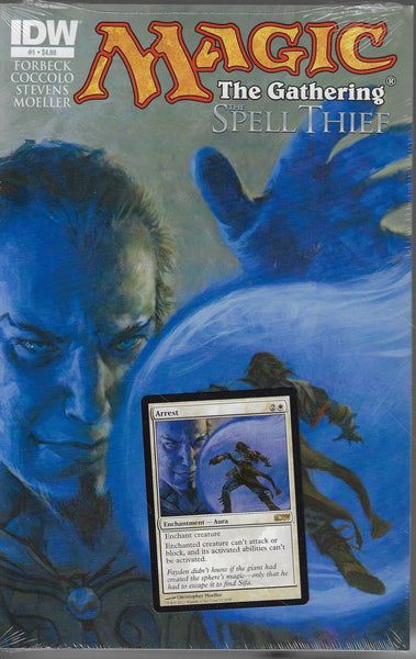 idw mtg cards Magic The Gathering Spell Thief #1 with MTG Arrest Card IDW
