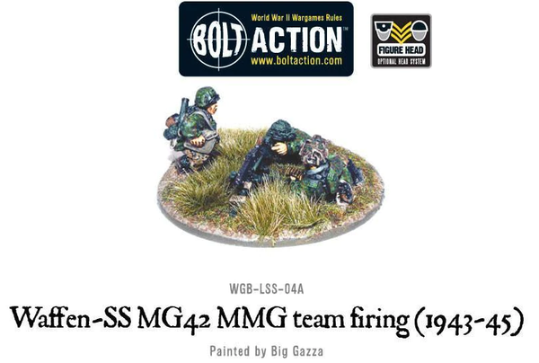German Waffen SS MG42 MMG Team Firing  1943 - 45 - Bolt Action